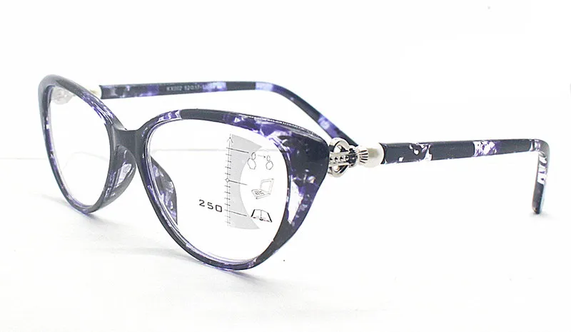 Женские очки «кошачий глаз», женские ретро очки для чтения с прогрессивным мультифокальным фокусным расстоянием, Tr90, высокое качество, близкое дальнее зрение, увеличительная дальнозоркость