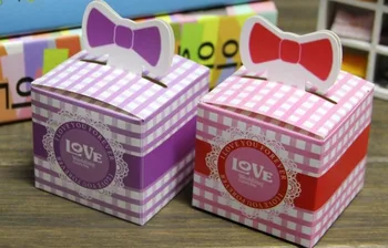 

creative love you forever bowknot candy box candy bag DIY new marriage charm Shower Favor Boxes Wedding Party Gift hold bag