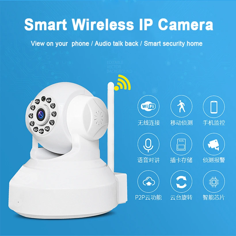2 шт./лот IMIEYE 720 P сетевая камера ptz беспроводной ip камеры wifi sd Запись tf карта pulg & play