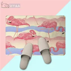 Nyaa Тропическая Птица Фламинго Придверный коврик напольный коврик антискользящий ковер для украшения дома для кухни спальня ванная комната