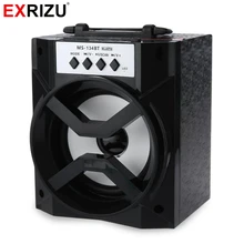 EXRIZU MS-134BT LED Light Bluetooth Hand Portable Speaker Subwoofer Wireless Music Boombox FM Radio Loudspeaker USB TF Card AUX