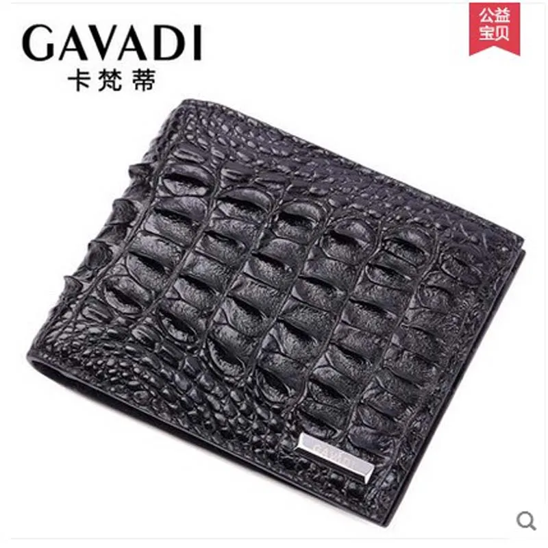 

kafandi crocodile leather short men wallet men purse fashion business trendy multi-card man wallet