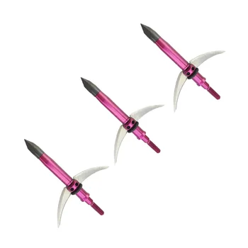 

6pcs Archery Fishing Arrowhead 2 Fixed Blades Bowfishing Broadhead 100 grain Arrow Heads Crossbow Arrowhead hunting