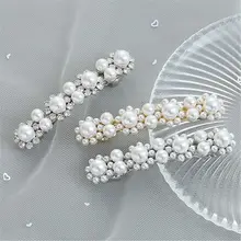 Корейские имитирующие жемчужные цветочные шпильки винтажные длинные заколки для волос заколки Хрустальная металлическая заколка аксессуары для волос Новое поступление