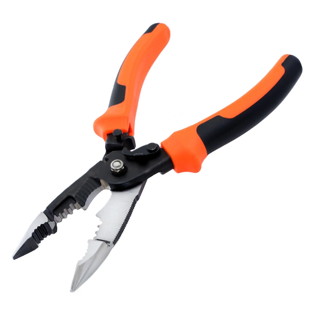 

8 Inches 5 in 1 Plier Multifunctional Electrician Needle Nose Pliers Crimping Pliers Wire Stripping Cutter Hand Tools