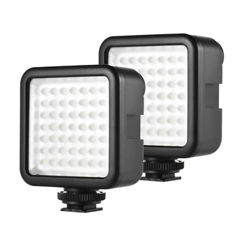 

W49 Mini Interlock Camera Led Panel Light Dimmable Camcorder Video Lighting with Shoe Mount Adapter for Canon Nikon Sony A7 Ds