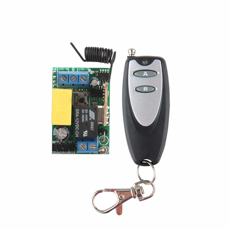 

AC220V 1CH Remote Control Switch Lighting Switches Remote ON OFF Light Lamp SMD Power Remote Switch System 315/433.92MHZ