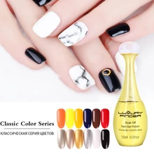 

Luxury Finger 1pcs 15ml Soak Off UV Gel Nail Polish Varnish Fast Dry Lacquer Nail Art Manicure Color Black White Red Gold Silver