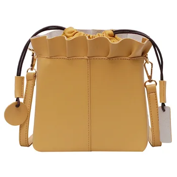 

New Wave Fashion Single Shoulder Messenger Bag Korean Version Of The Simple Wild Bucket Bag