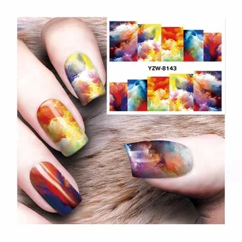 1 Sheet Watermark  Stickers Nail Art Water Transfer Tips Decals   Beauty Temporary Tattoos Tools  8143
