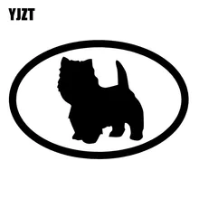 YJZT 15,2*10CM West Highland Terrier perro Animal pegatina lindo divertido coche decorativo de estilismo calcomanías C6-1208