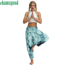 CHAMSGEND, спортивные штаны для йоги, свободные штаны для йоги, мешковатые, бохо, Аладдин, комбинезон, брюки, карандаш, спорт, бег, фитнес, тренажерный зал, леггинсы 09