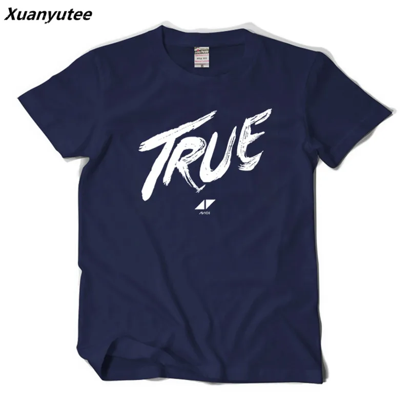

Xuanyutee DJ AVICII T shirt Homme Printed TRUE Music DJ Fans Cotton Short Sleeved O-neck EU 2XL Casual Summer Lovers T-shirt Men