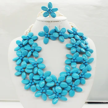 

Free Shipping Classic Turkish Semi-precious stone Flower necklace