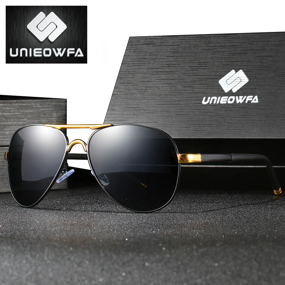 

UNIEOWFA Luxury Brand Pilot Sunglasses for Women Men HD Polarized Aviation Sun Glasses For Women Men Polaroid Driving Eyewear