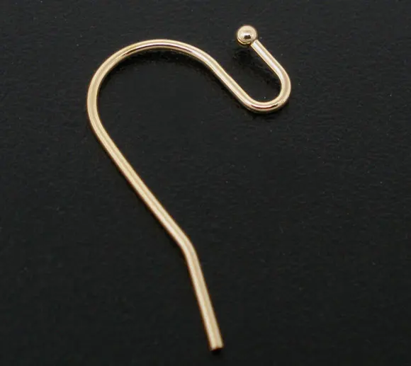 

8SEASONS 100 Pairs Rose Gold color Ear Wire Hooks Earring Findings 21x12mm 2015 new