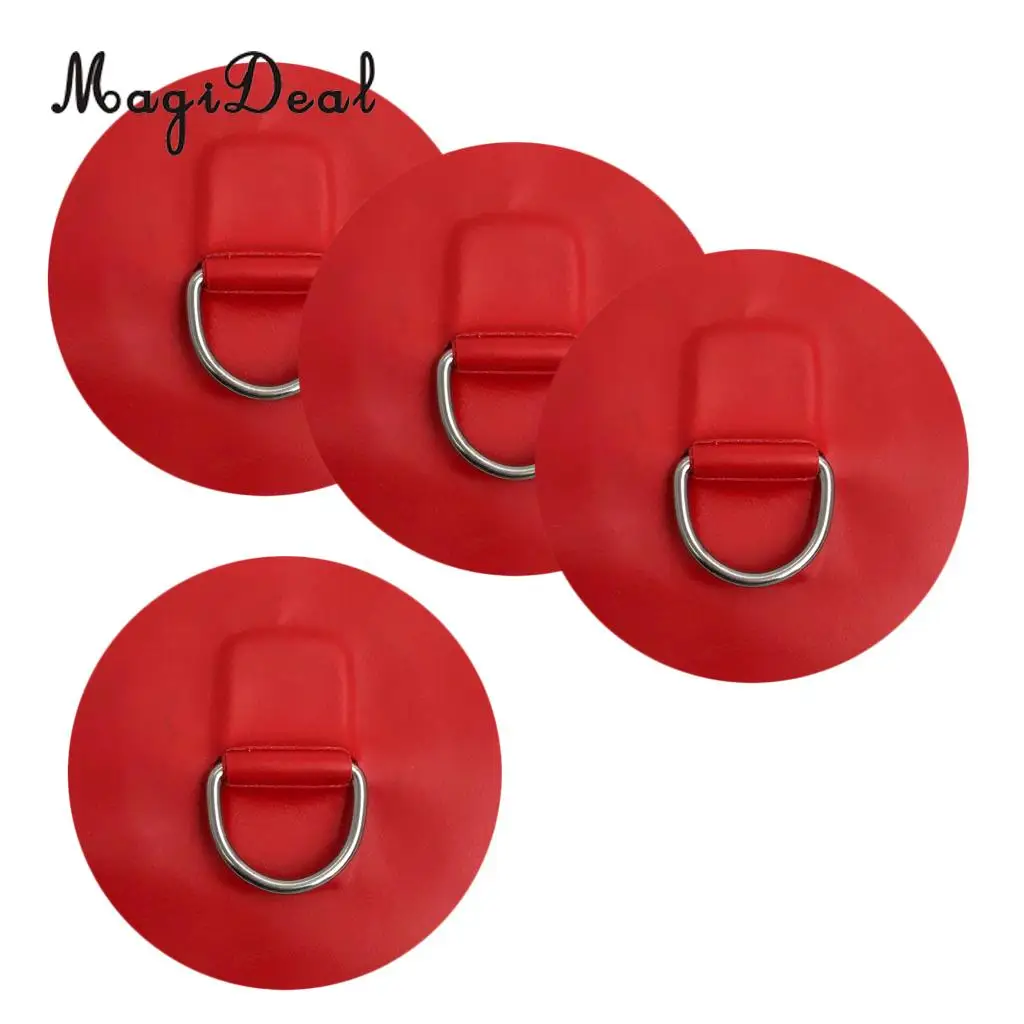 4 Pieces D-ring Pad Patch for Inflatable Boat Raft PVC Raft / Dinghy / Kayak / Canoe / SUP / Surfboard Colorful Accessories