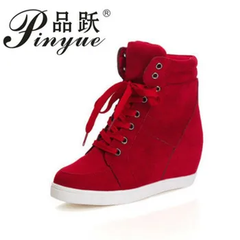 

New 2018 fashion Brand women sport casual shoes High Top breathable Platform shoes wedges shoes for women ankle shoes