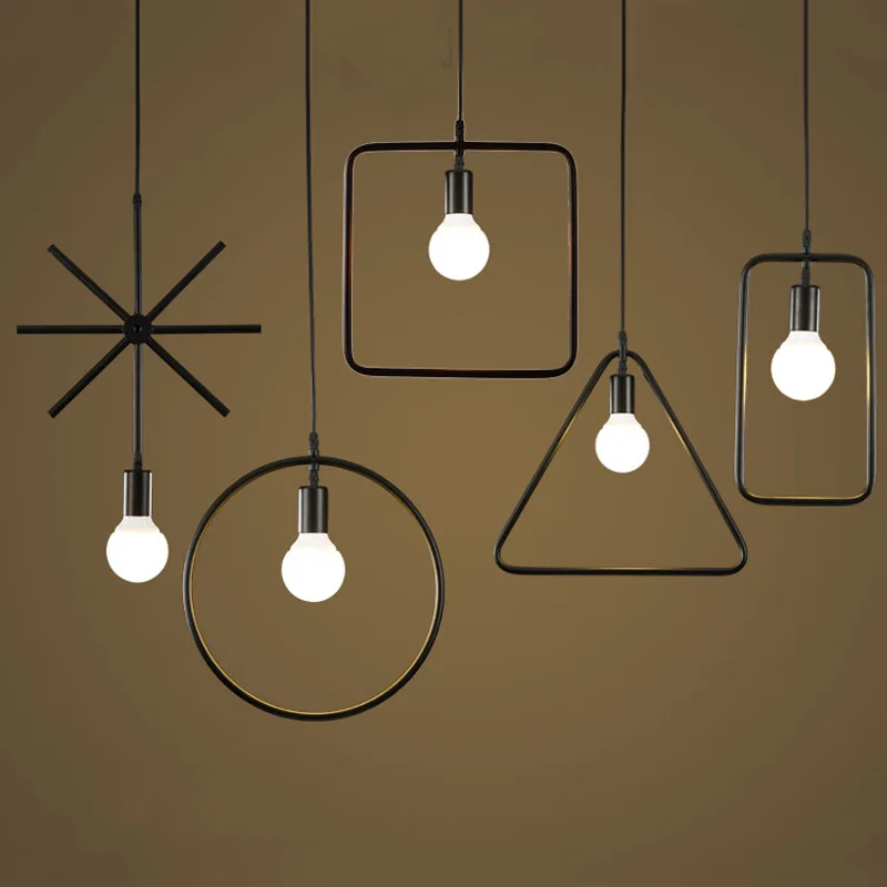 Vintage Black Geography Pendant Lights Home Lighting Fixture Restaurant Hanging Drop Lights Retro Loft Mini Pendant Lamp Iron Indoor Pendant Lights (3)