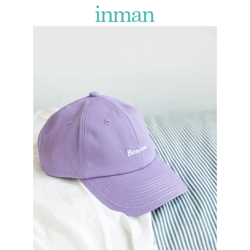 

INMAN Summer 100% Cotton Baseball Cap French Word Embroidery Pattern Sweet Artistic Style Women Cap