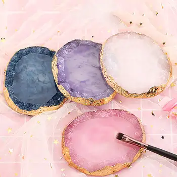 

Mini Resin Stone Nail Art Painting Palette Acrylic Nail Art Gel Tips Holder Display Board Show Shelf Manicure Tool Cream Mixing