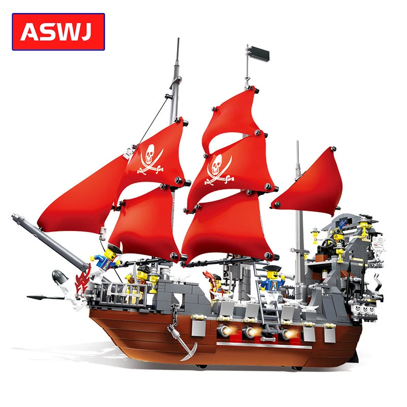 

Legoes Pirate Ship Building Blocks Set Bricks Model Brinquedo Educational Toys For Kids Christmas Birthday Classic Gifts