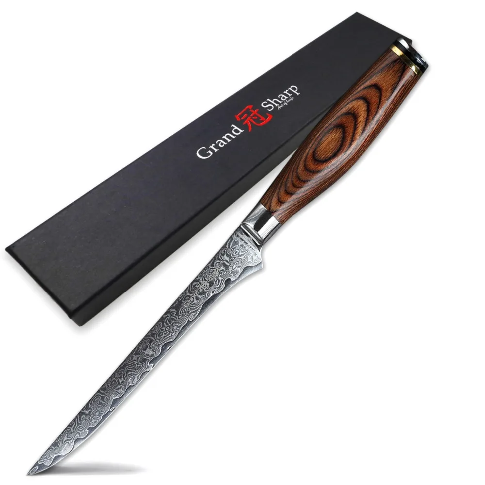 Skup Damasceński nóż kuchenny 6 Cal nóż do trybowania japońskie noże kuchenne ze stali damasceńskiej vg10 szefa kuchni noże ze stali nierdzewnej