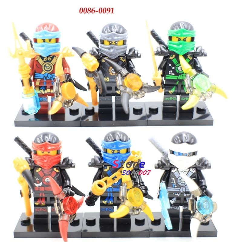 

1Set Series 3 Motorcycle JAY ZANE KAI LLOYD NYA GOLD Pythor With s building blocks toys for children