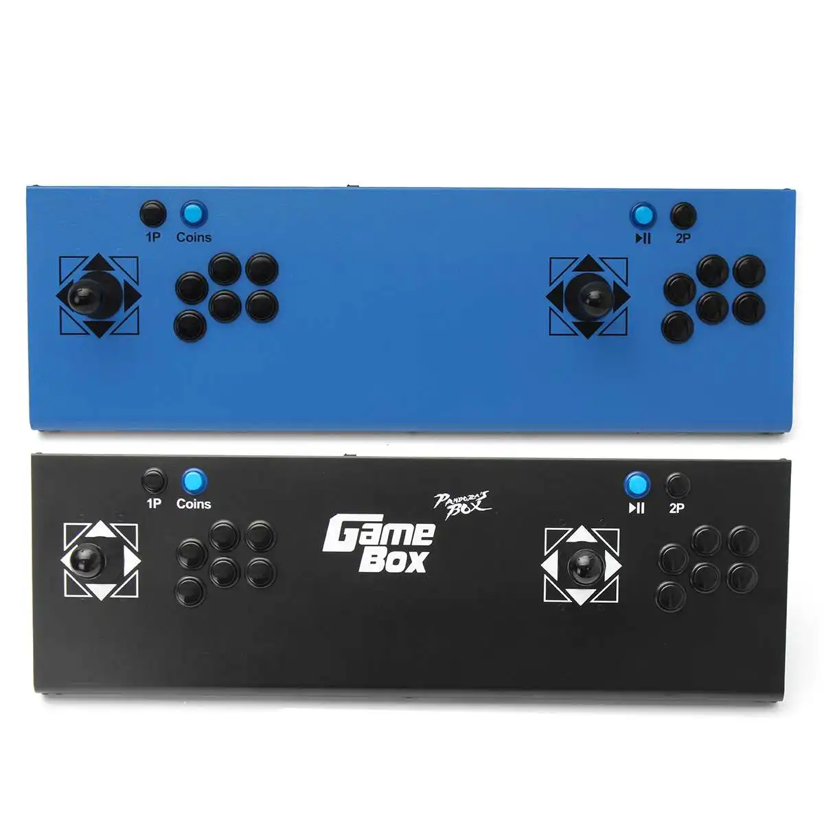 

815 In 1 Box 4s Video Games Arcade Console Machine Double Stick Gifts 2 Players Control USB Joystick Blue Black