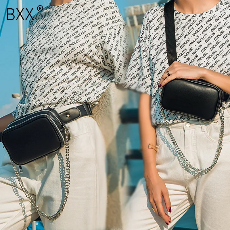 

[BXX] Women's Single Shoulder Crossbody Bag All-match Flap 2019 Chain Package Chest Waist Package Female Chic Handbag HF331