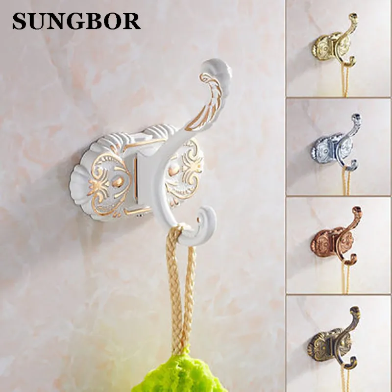 Coat Scroll Hooks Holder Door Wardrobe Robe Clothes Hangers for