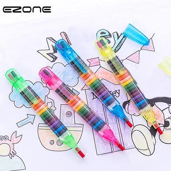 EZONE 20 Colors Wax Crayon Korean Creative Graffiti Kawaii Pens For Kids Painting Drawing Art Supply