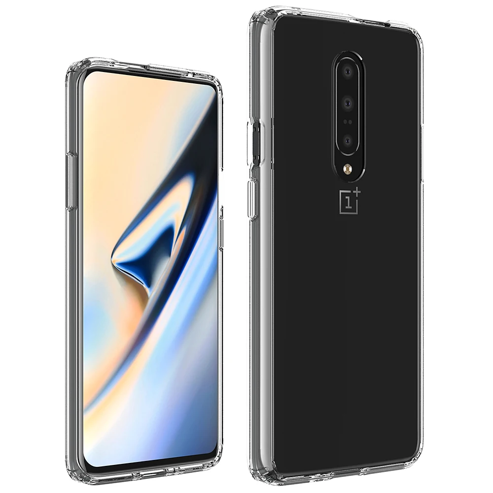Рамка из мягкого ТПУ и прозрачная задняя крышка жесткого ПК для Oneplus 7 Pro 1
