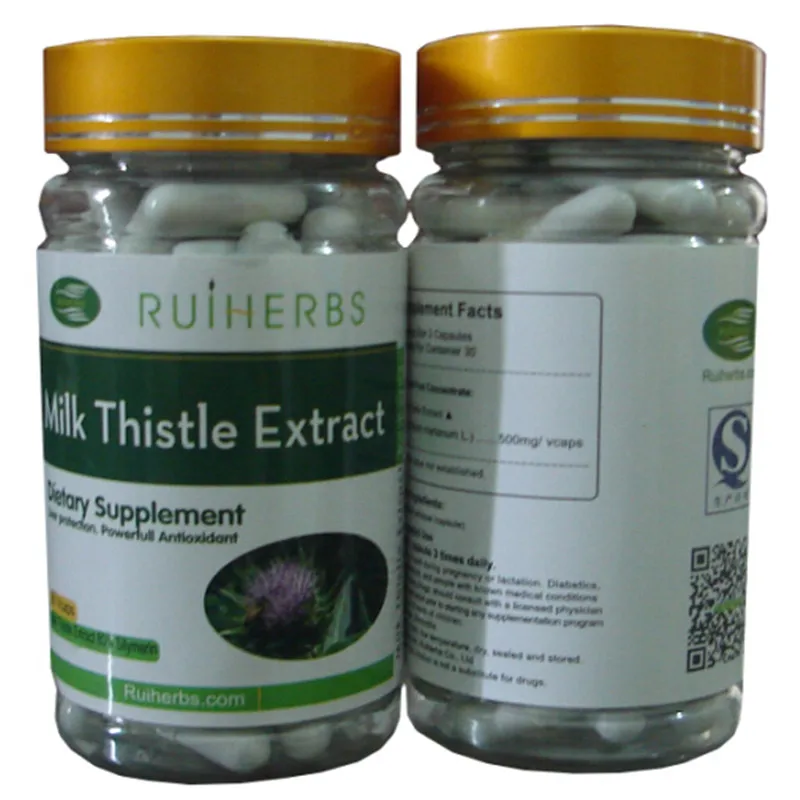 

Milk Thistle 25:1 Extract (80%Silymarin) 90Capsule = 1Bottle For Liver Health free shipping
