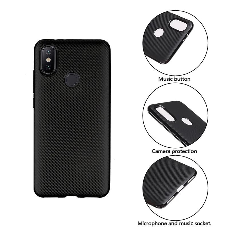 carbon fiber silicone case xiaomi mi 6x (5)