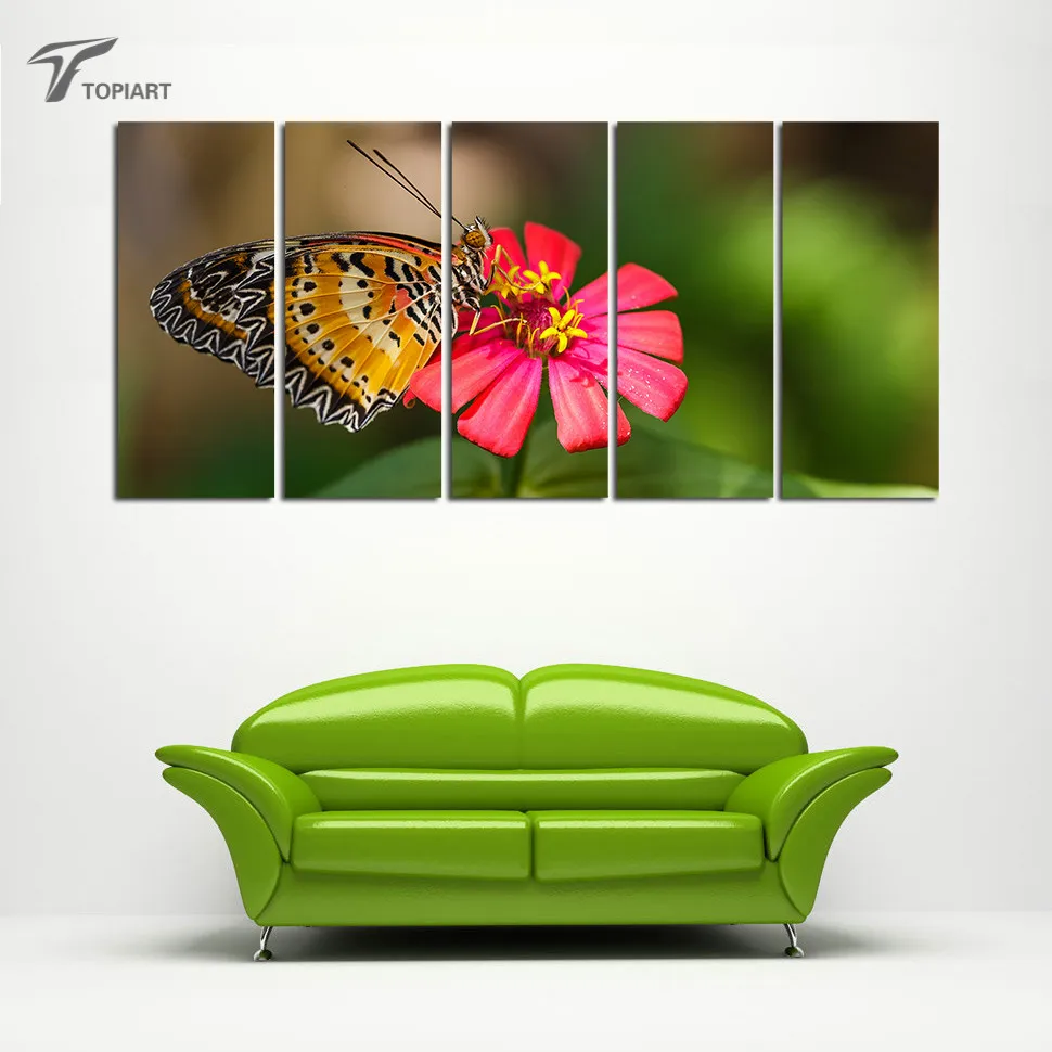 Online kopen wholesale vlinder canvas art uit china vlinder canvas ...