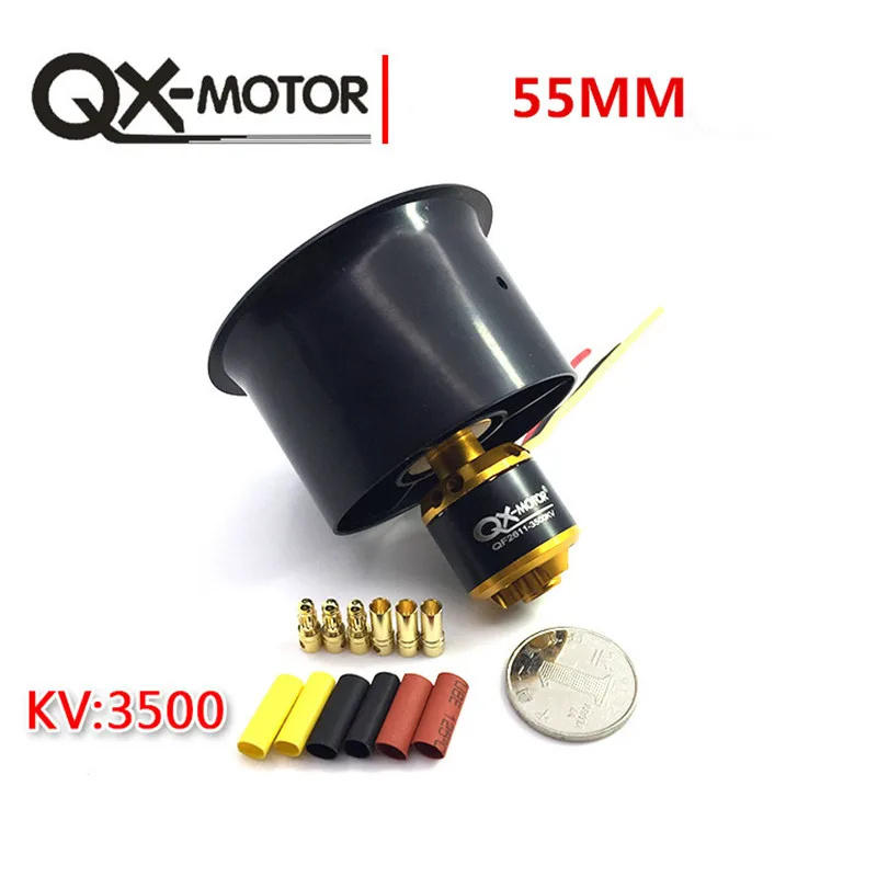 QX-MOTOR DIY EDF воздуховод самолёт вентилятор 30 мм/50 мм/55 мм/64 мм/70 мм/90 мм с бесщеточным двигателем