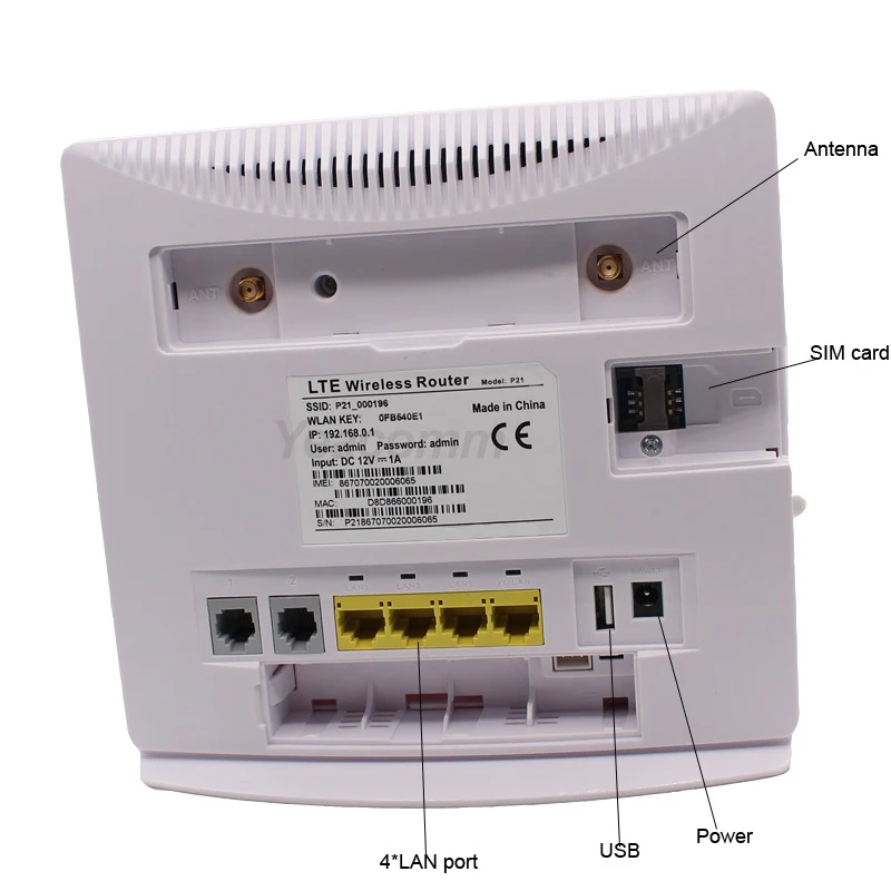 Yeacomm YF-P21 indoor VoLTE RJ11 RJ45 TDD FDD 3g 4g LTE CPE маршрутизатор со слотом для sim-карты