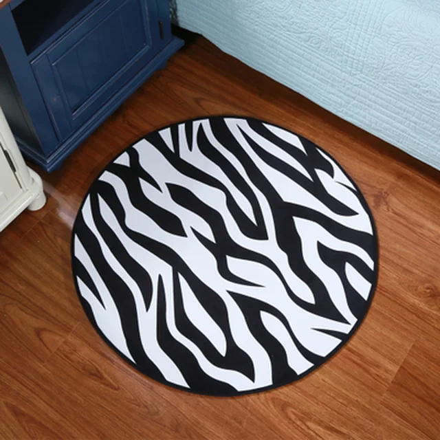 Best Offers New 3D Retro Earth short villus Carpet Kids Bedroom Rugs Round Carpets for home living room Chair Mat alfombra Black and White