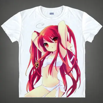 

Burning-Eyed Shana T-Shirt Crimson Realm Shirt heat-transferred T-shirts anime Fan kawaii costume t-shirts Anime Cosplay Anime a