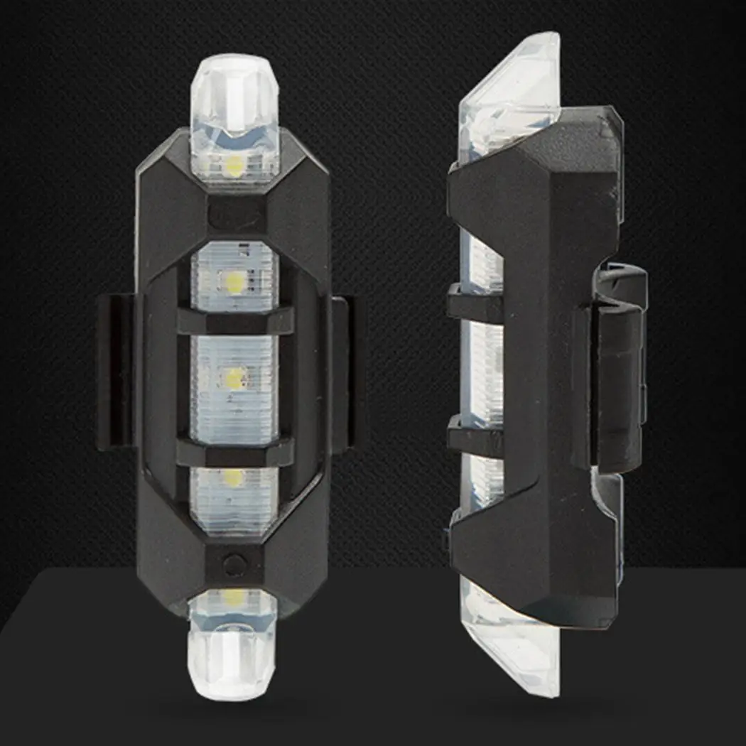 Clearance Portable USB Rechargeable Bike Bicycle Tail Rear Warning LED Bicycle Light Waterproof Front Rear Tail USB Flash Lamp 1