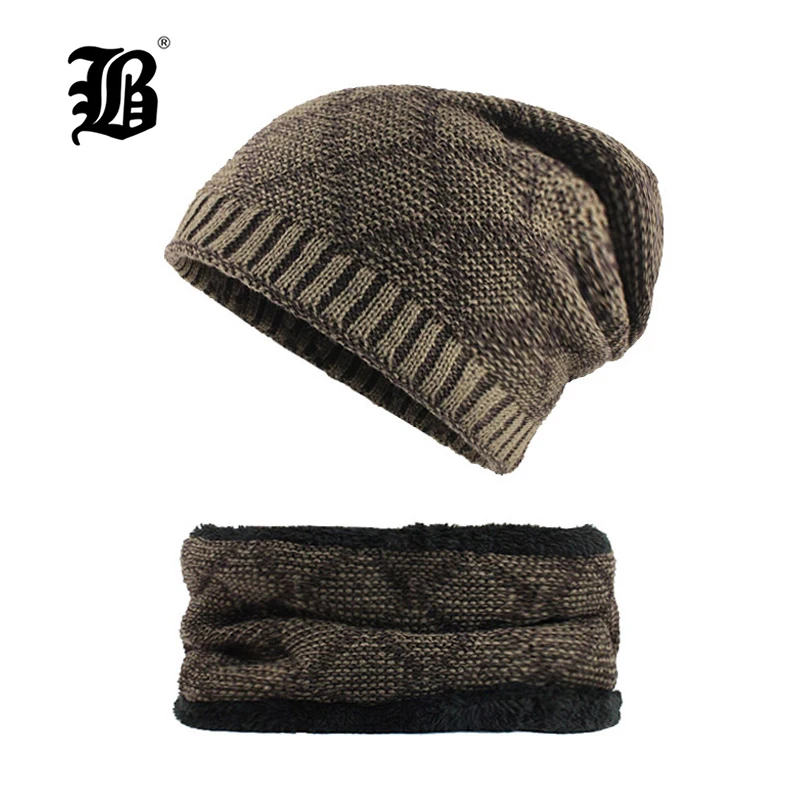 

[FLB] Brand Bone Men's Winter Hat knitted Wool Beanies Men Hip-Hop capTurban Caps Skullies Balaclava Hats For women gorrosF18036