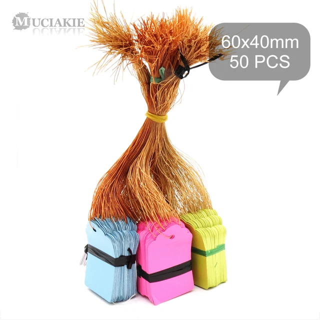 50Db 60X40 Mm Tartós Új Műanyag Kerti Növények Jelölő Zöldségek Bonsai Markerek Címkék Csíkok Függő Multicolor