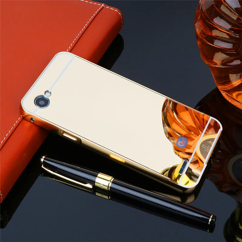 

For LG Q 6 Q6 Mirror Case Plating Metal Frame Cover with Mirror Plating Back Cover Hard Case for LG Q6 Plus Q6A X600 X600K X600L