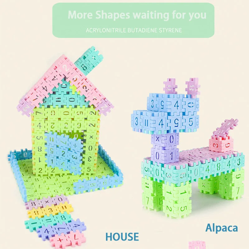 Новые Теплые цветные строительные блоки с цифрами DIY, креативные кирпичи, объемные модели, фигурки, Развивающие детские игрушки, набор строительных блоков DIY