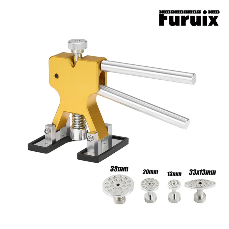 FURUIX PDR инструменты, инструменты для удаления кузова автомобиля, безболезненный инструмент для ремонта вмятин, инструмент для удаления вмятин, набор для удаления вмятин, алюминиевые вкладки - Цвет: Белый