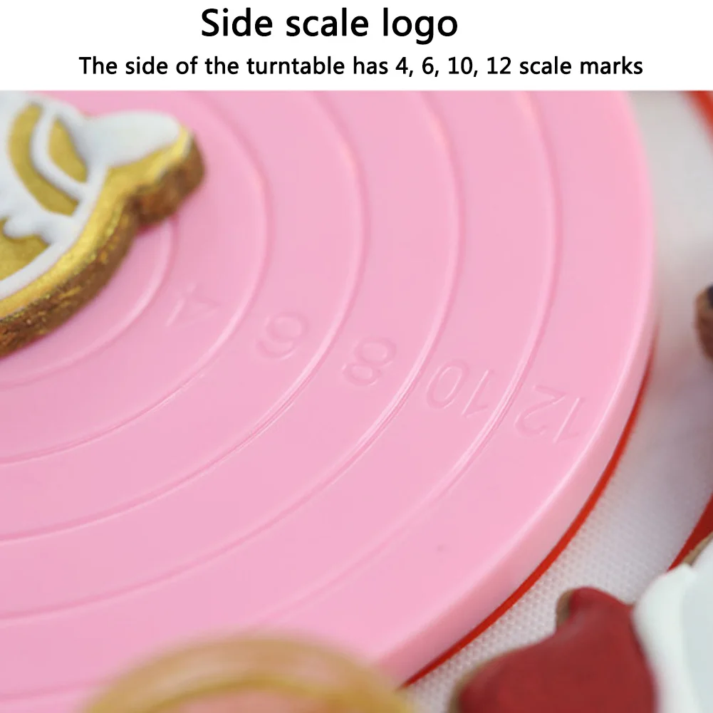 Сковородка "сделай сам" инструмент для выпечки пластиковая тарелка для торта вращающаяся противоскользящая круглая подставка для торта украшения поворотный стол для кухни