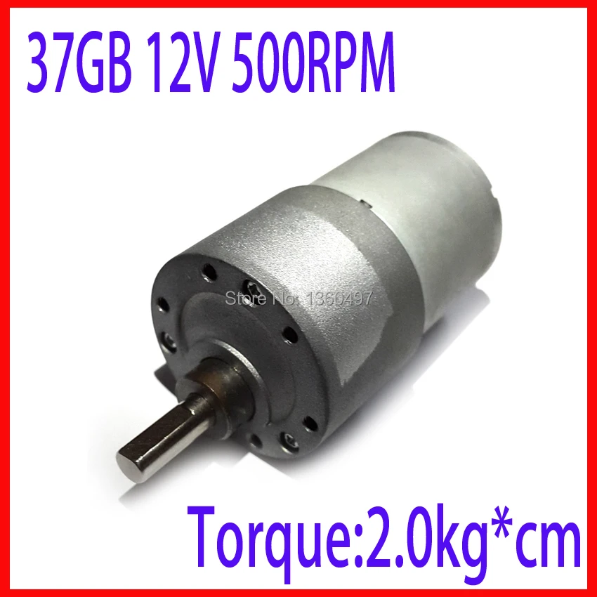37GB 37MM 12V 500RPM electric boat motor High Torque Gear Box Powerful