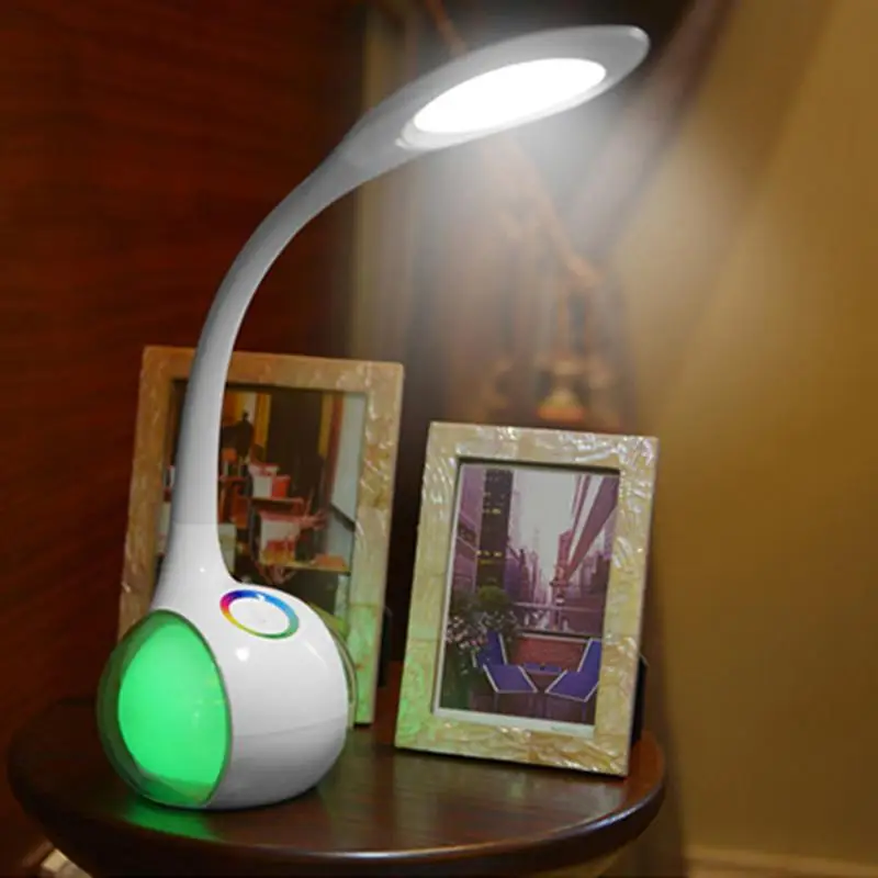 

RGB Colors Touch Switch Desk Lamp Led Color Change Reading Light Folding LED Light Book Reading Lamp With US Plug