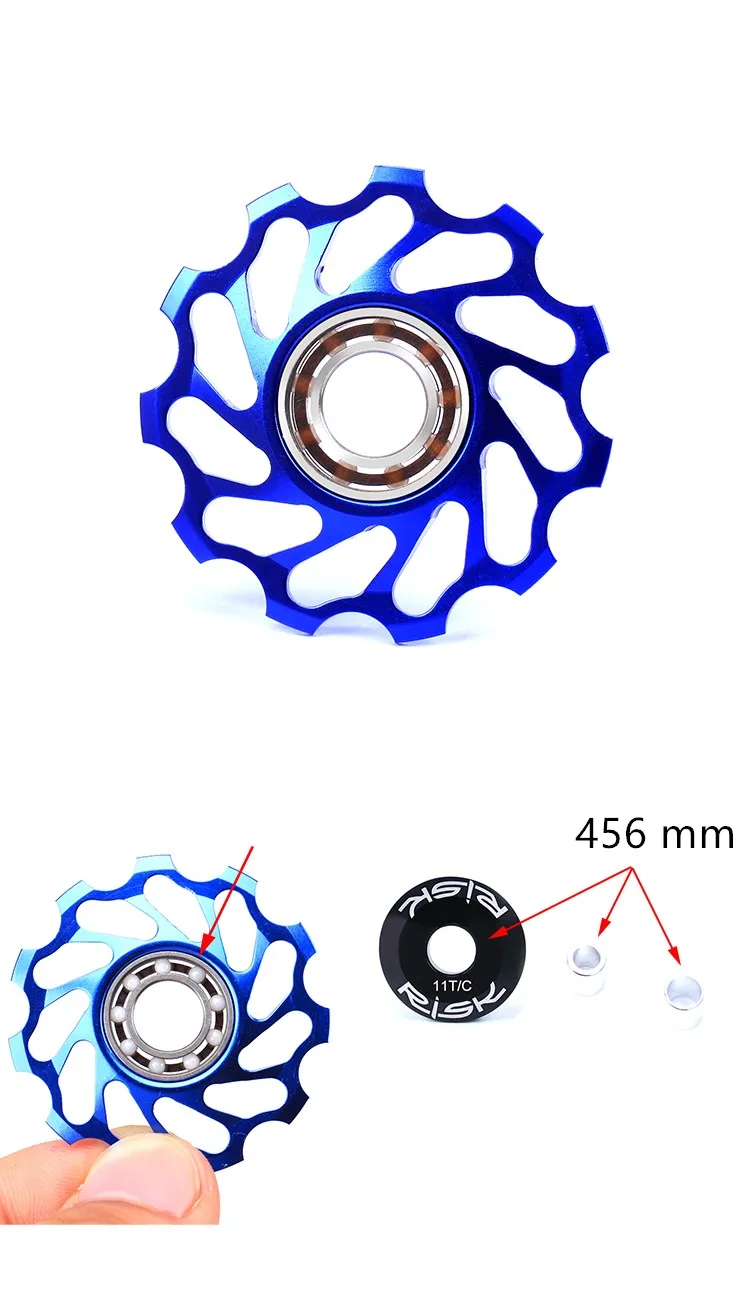 Риск Mtb велосипеда задний переключатель Шкивы 11 лет Керамика подшипники Жокей колеса для SHIMANO и SRAM
